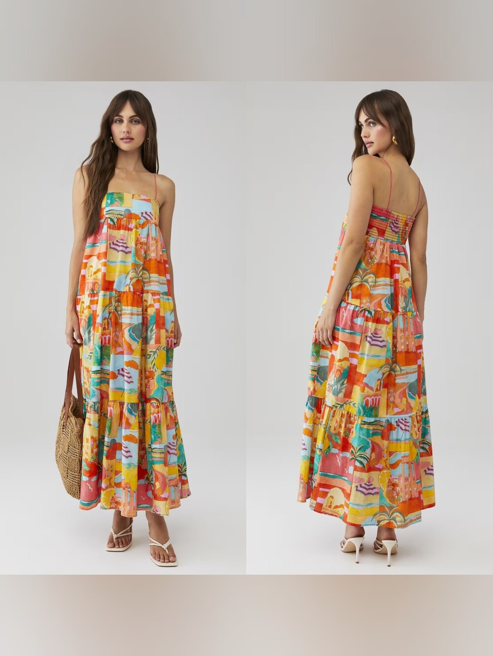 Show Me Your Mumu Postcards From Italis Maxi Dress 1X Travel Summer Vacation